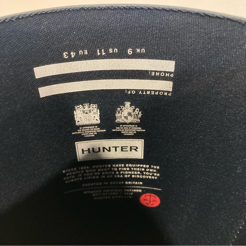 Hunter Women’s Original Refined Navy Rain Boots Sz 11 NWOB WFT1071RMA - Picture 14 of 16